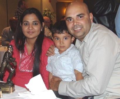 2011/12 Club Champion Amit Chaudhary with his wife Sween and their son Bharat.